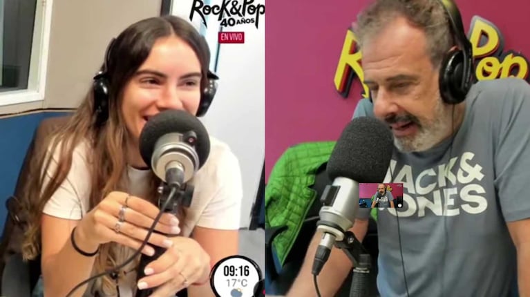 Ari Paluch y su hija Martina (Fotos: capturas Rock & Pop 95.9)