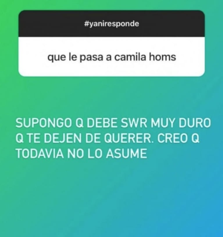 Aseguran que Camila Homs no acepta el fin de su relación amorosa con Rodrigo de Paul: "No lo asume"