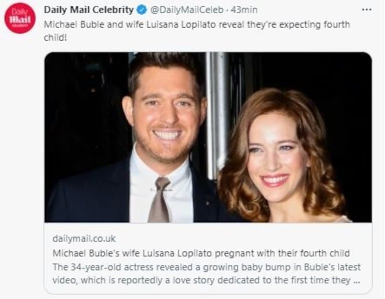 Aseguran que Luisana Lopilato está embarazada de su cuarto hijo con Michael Bublé