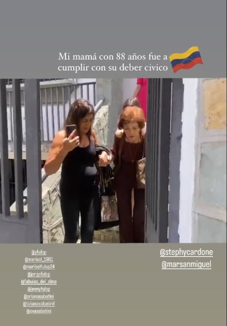 Así está hoy la mamá de Catherine Fulop a los 88 años: su video votando en Venezuela