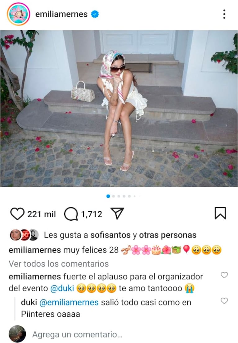 Así fue el mega cumpleaños sorpresa que Duki le organizó a Emilia Mernes: fotos y videos