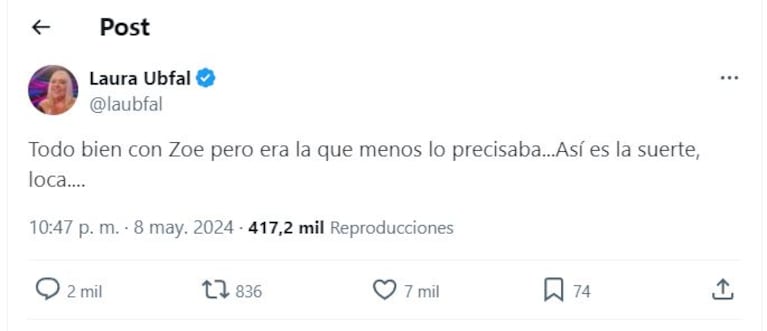 Así reaccionó en vivo Rosina cuando Zoe ganó el auto en Gran Hermano y cuando Laura Ubfal se quejó