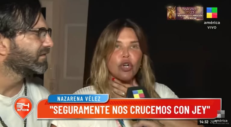 Así reaccionó Nazarena Vélez ante la posibilidad de reencontrarse con Jey Mammon en Carlos Paz