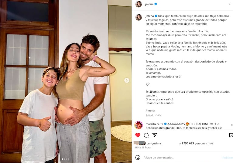 Así se enteró Jimena Barón de que estaba embarazada de su segundo hijo: “Lloré rapidito”