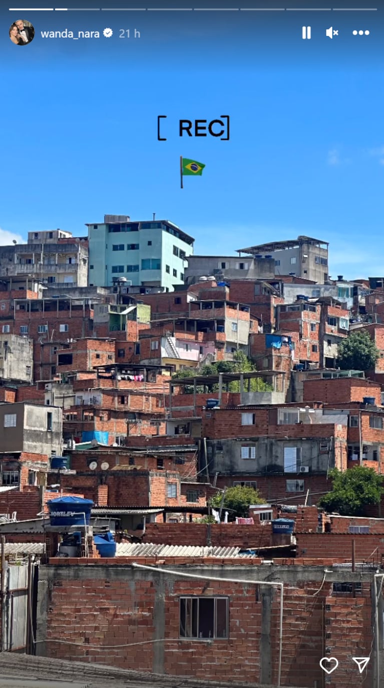 Así se hizo el video de Wanda Nara en una favela de Brasil