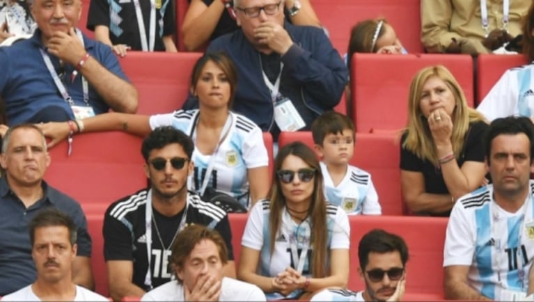 Así vivieron Antonela Roccuzzo, Pampita y Pico el partido de Argentina contra Francia