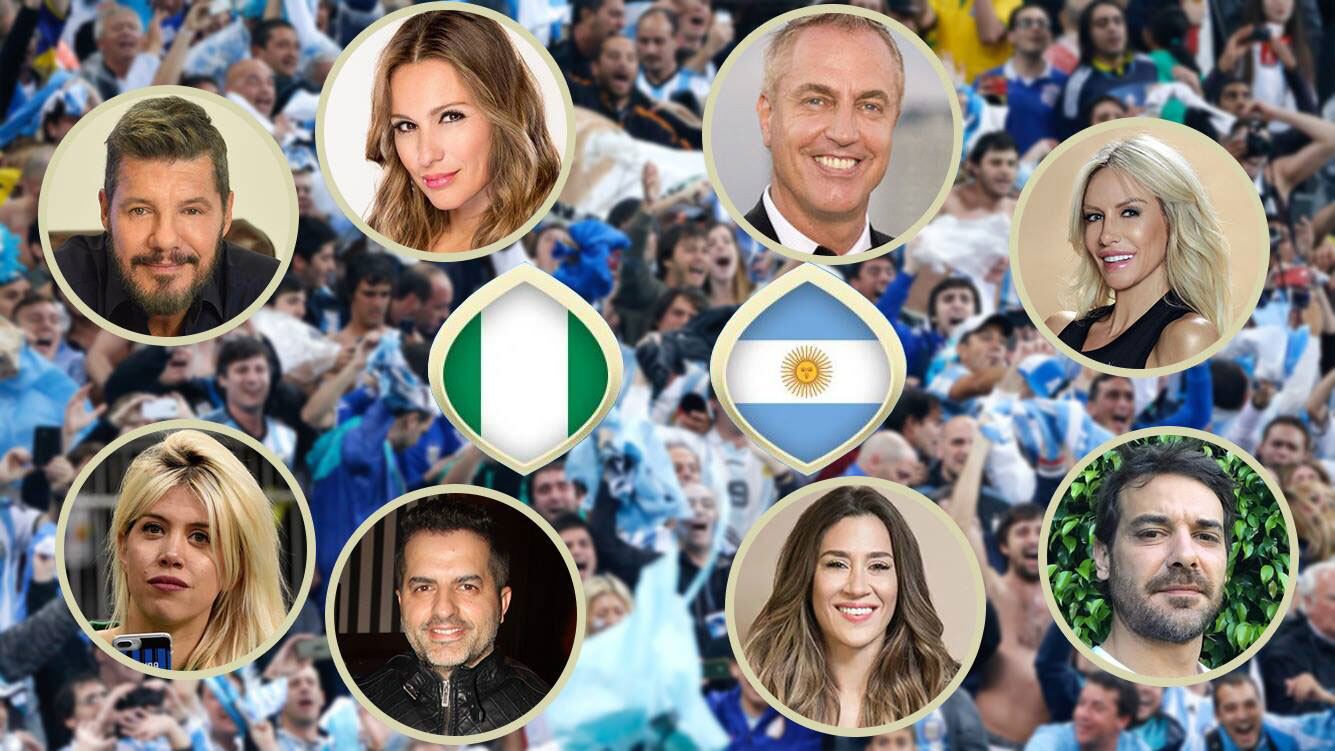 Así vivieron los famosos el partido de Argentina contra Nigeria. 