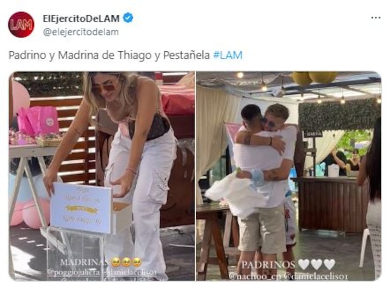 Baby Shower de Thiago y Daniela (Foto: Twitter @ejercitodelam)