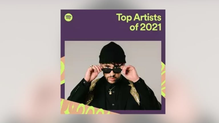 Bad Bunny repite por segundo año como el artista más escuchado en Spotify a nivel mundial