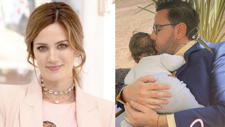 Bake off en familia: Paula Chaves compartió la foto más dulce de Damián Betular jugando con Filipa en el corte.