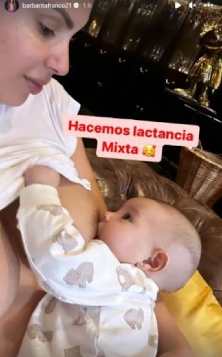 Barby Franco contó por qué su hija tiene lactancia mixta: "Hacía caca con gotitas de sangre"