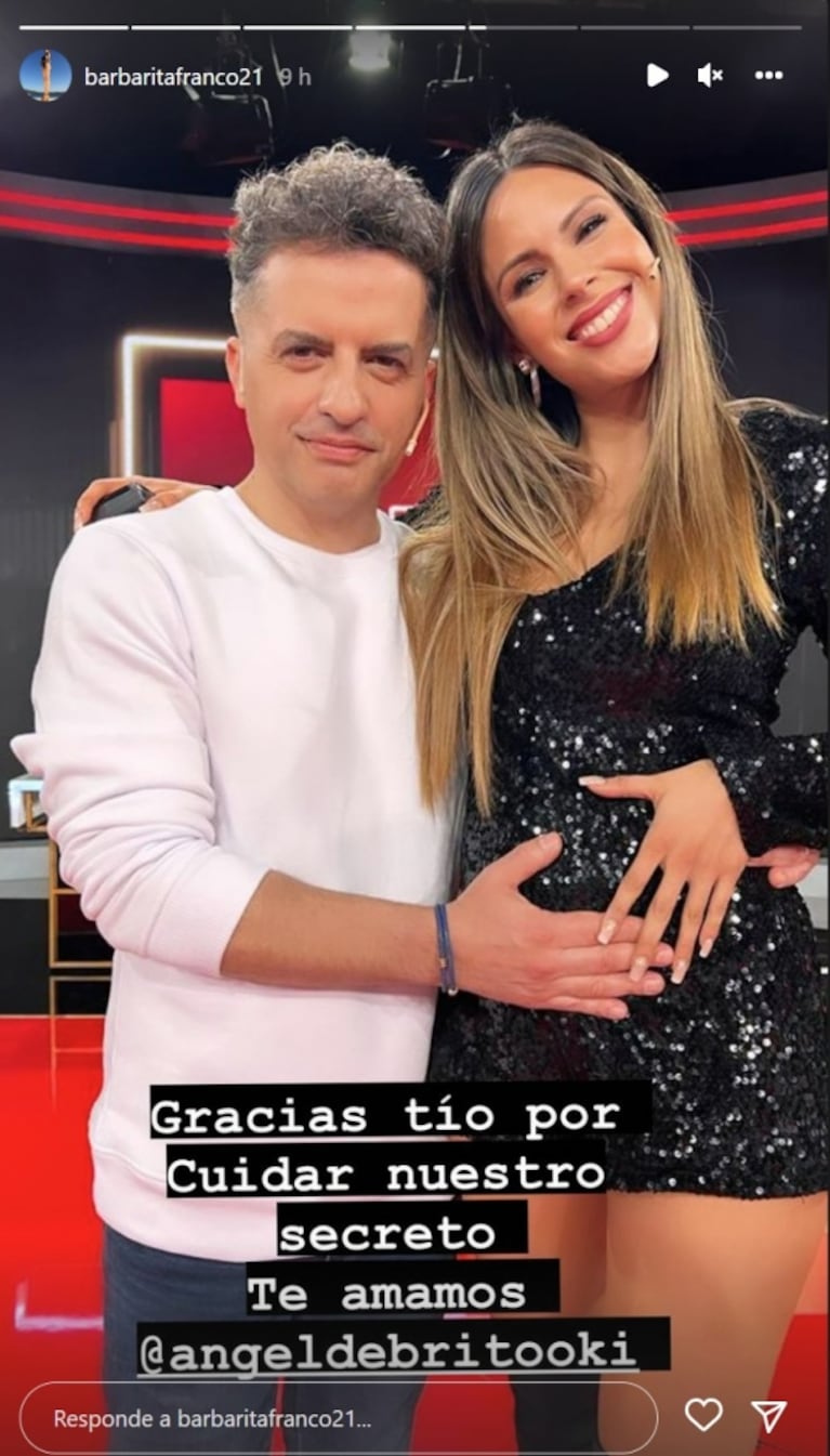 Barby Franco le dedicó un conmovedor mensaje a Ángel de Brito por no haber contado su embarazo