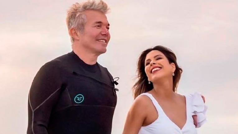 Barby Franco lució su pancita de embarazada con Fernando Burlando en la playa a días de convertirse en mamá.