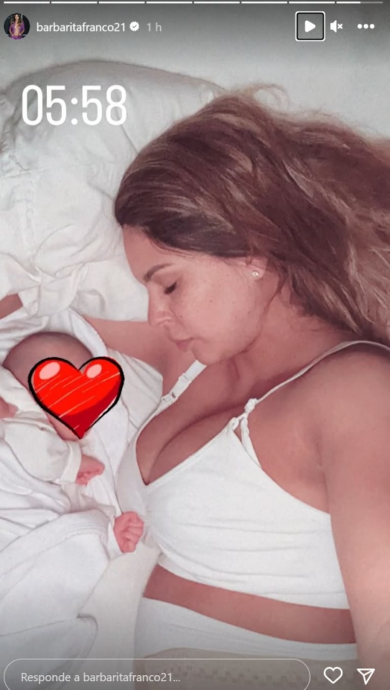 Barby Franco mostró cómo vivió el primer día con su hija en casa: las dulces fotos