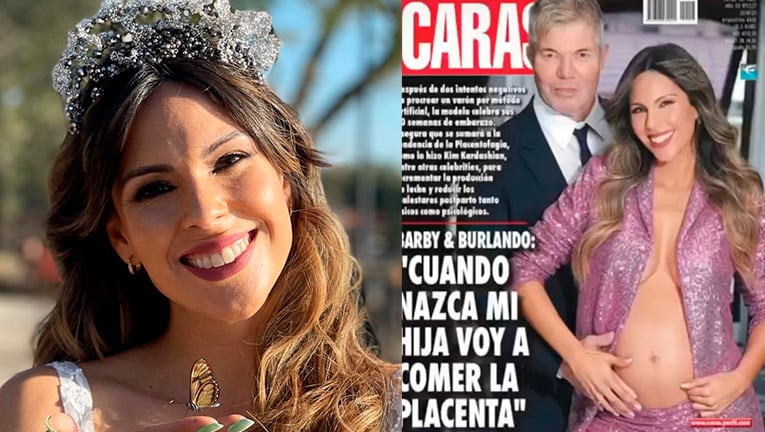 Barby Franco mostró su pancita de embarazada en la tapa de Caras.