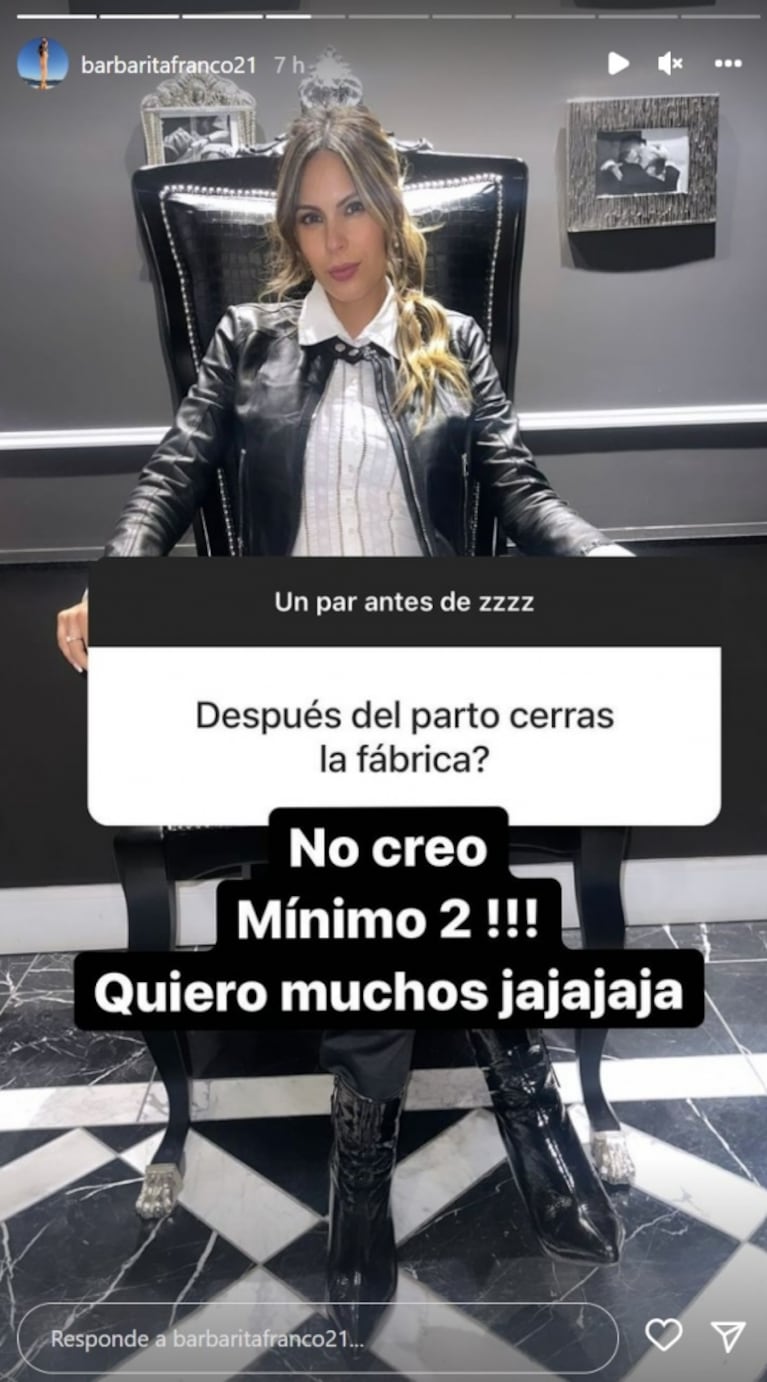 Barby Franco sorprendió al revelar cuántos hijos quiere tener con Fernando Burlando: "Mínimo"