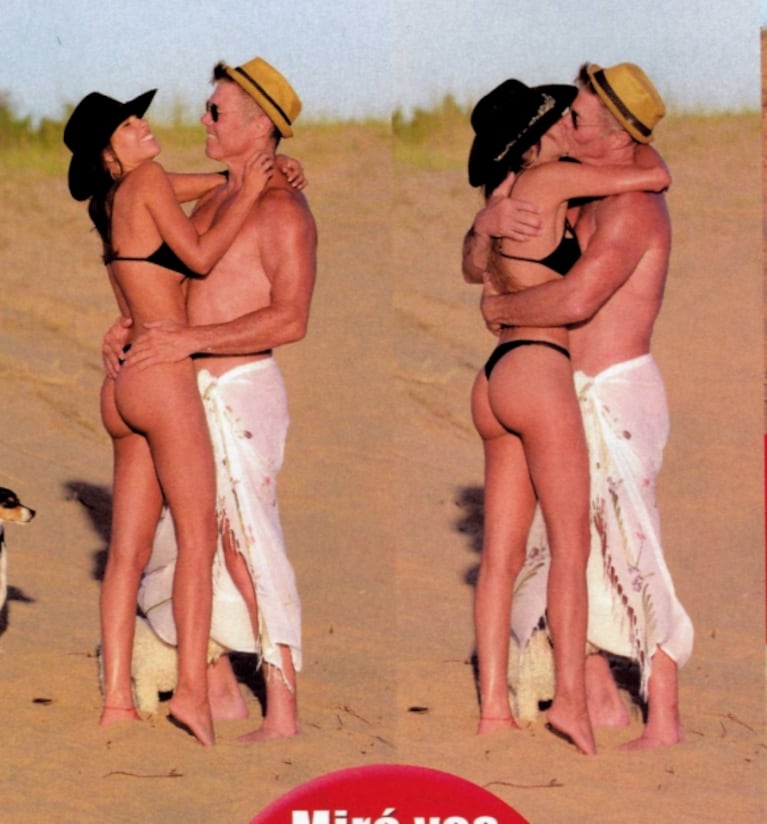 Barby Franco y Fernando Burlando, mimosos en las playas más exóticas de Punta: lomazos, topless ¡y el blooper del abogado!