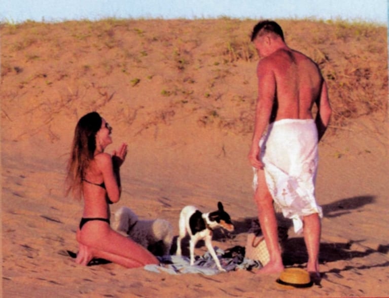 Barby Franco y Fernando Burlando, mimosos en las playas más exóticas de Punta: lomazos, topless ¡y el blooper del abogado!