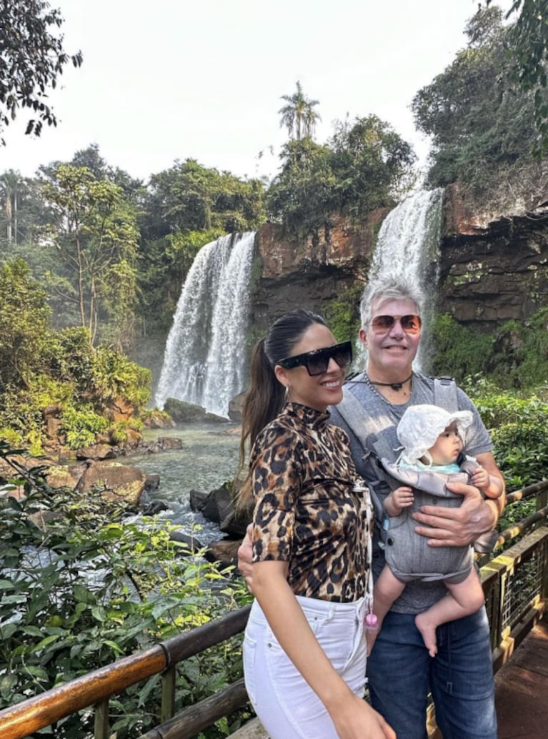 Barby Franco y Fernando Burlando mostraron lo grande que está su hija Sarah: las fotos en las Cataratas del Iguazú