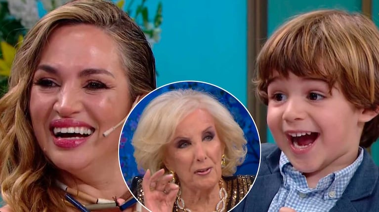 Belén Francese le presentó su hijo a Mirtha Legrand (Foto: eltrece)