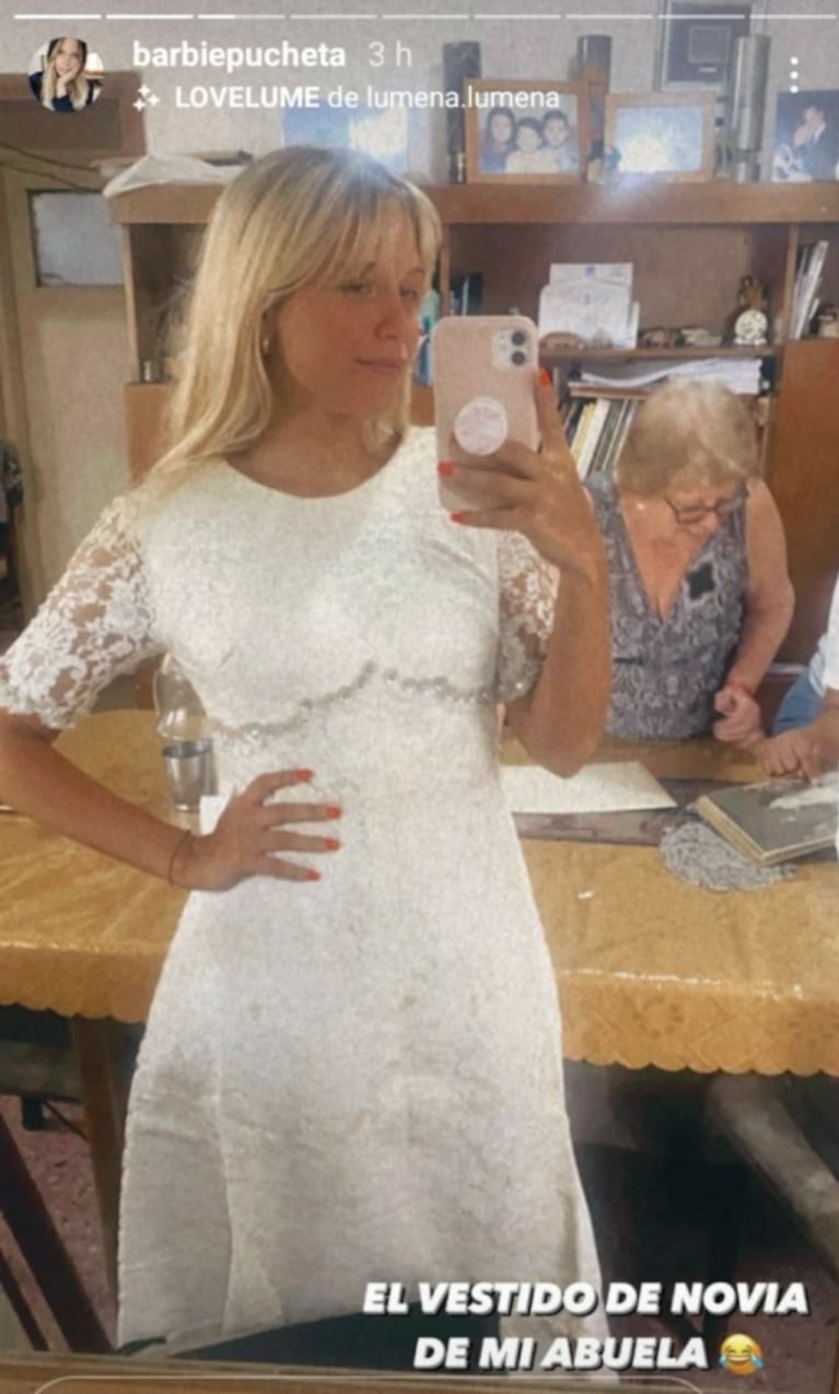 ¡Bellísima! Barbie Vélez se probó el vestido de novia de su abuela, a días de haber anunciado su casamiento 