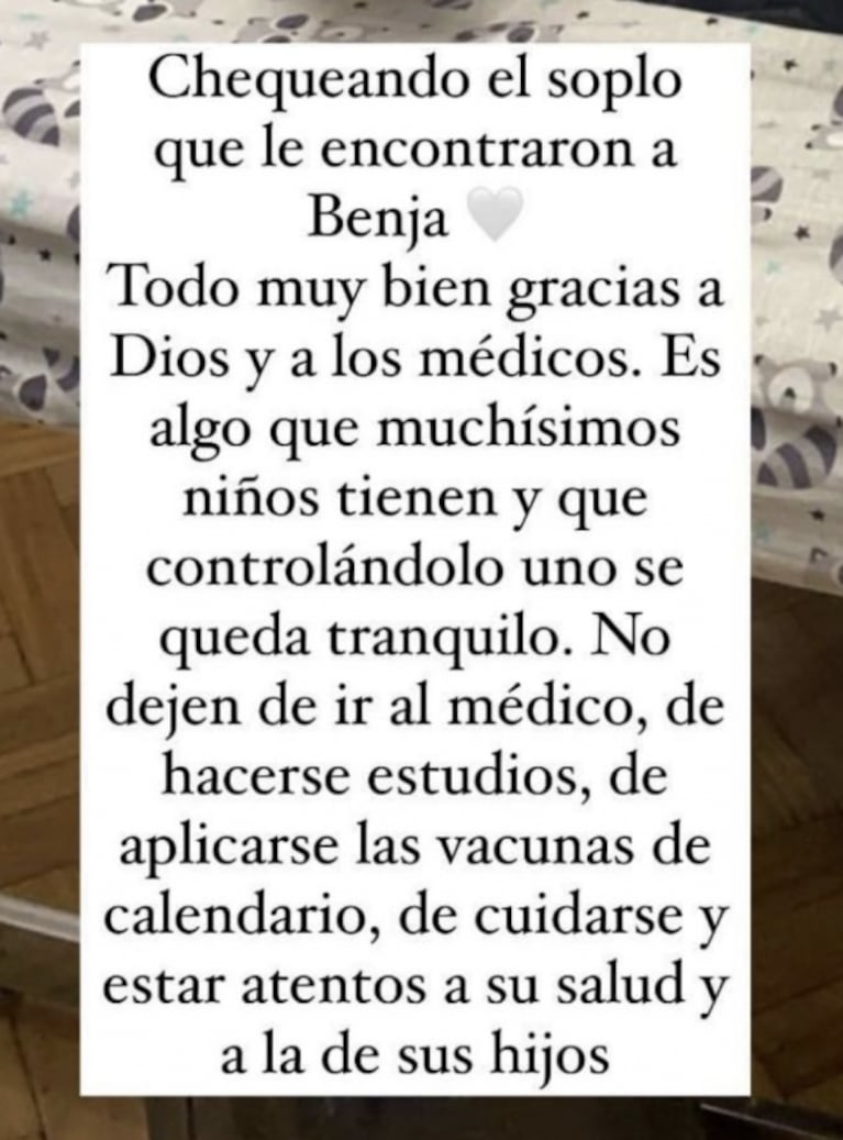 Belu Lucius contó que a uno de sus hijos le encontraron un soplo: "Es algo que muchos niños tienen"