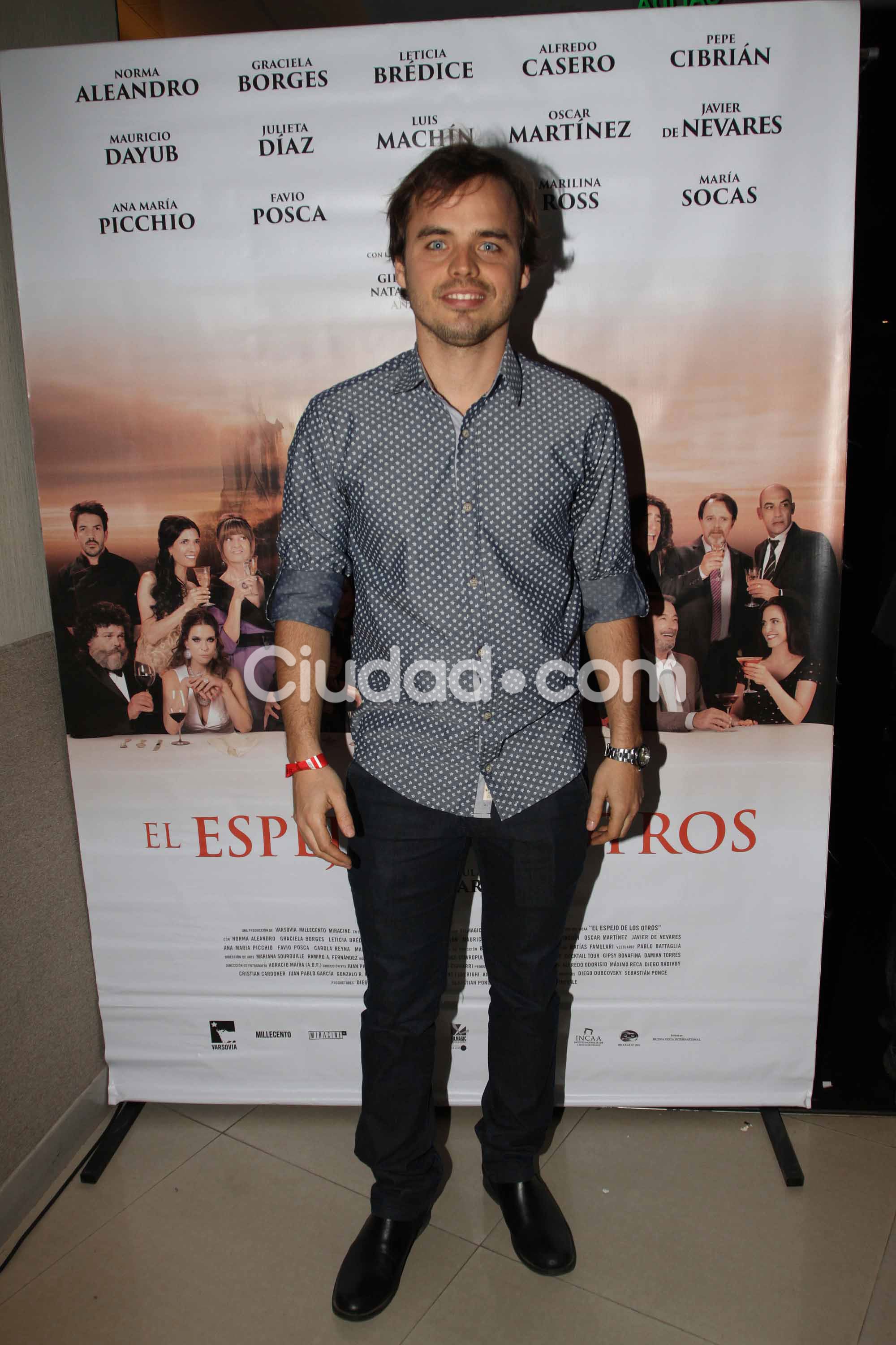 Benjamín Rojas, en el estreno de El espejo de los otros (Foto: Movilpress)