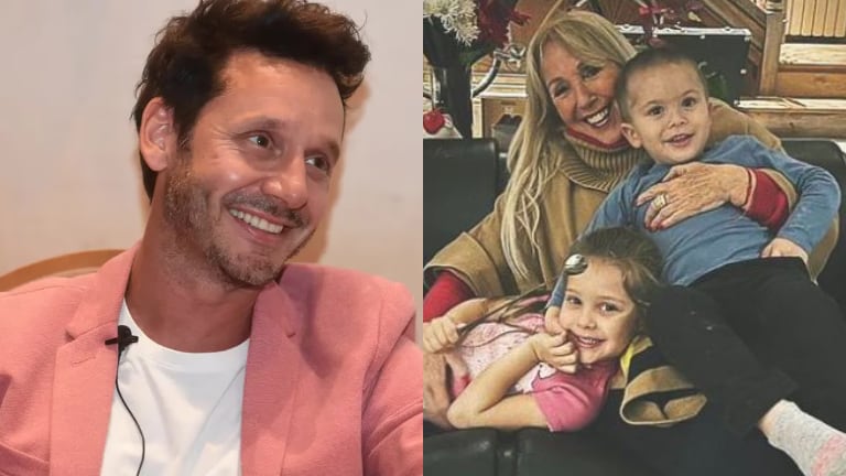 Benjamín Vicuña compartió una dulce escena de sus hijos con su madre, Isabel, con un pícaro mensaje (Fotos: Web e Instagram Stories)