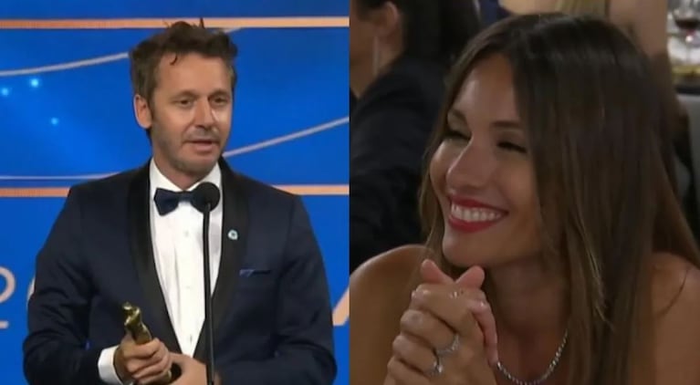 Benjamín Vicuña y Pampita en los Martín Fierro 2023. Foto: Captura de TV