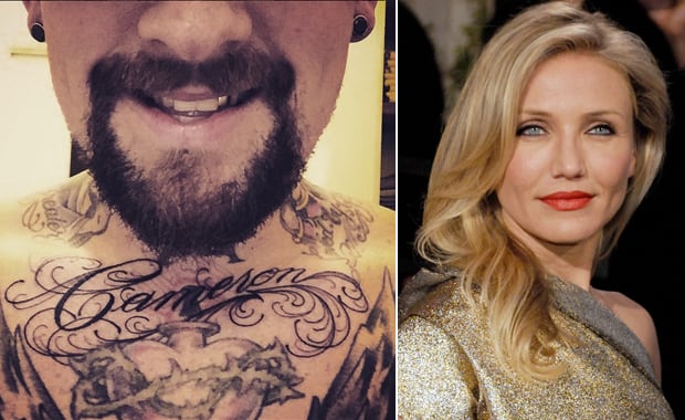 Benji Madden se tatuó "Cameron" en el pecho. (Fuente: web)