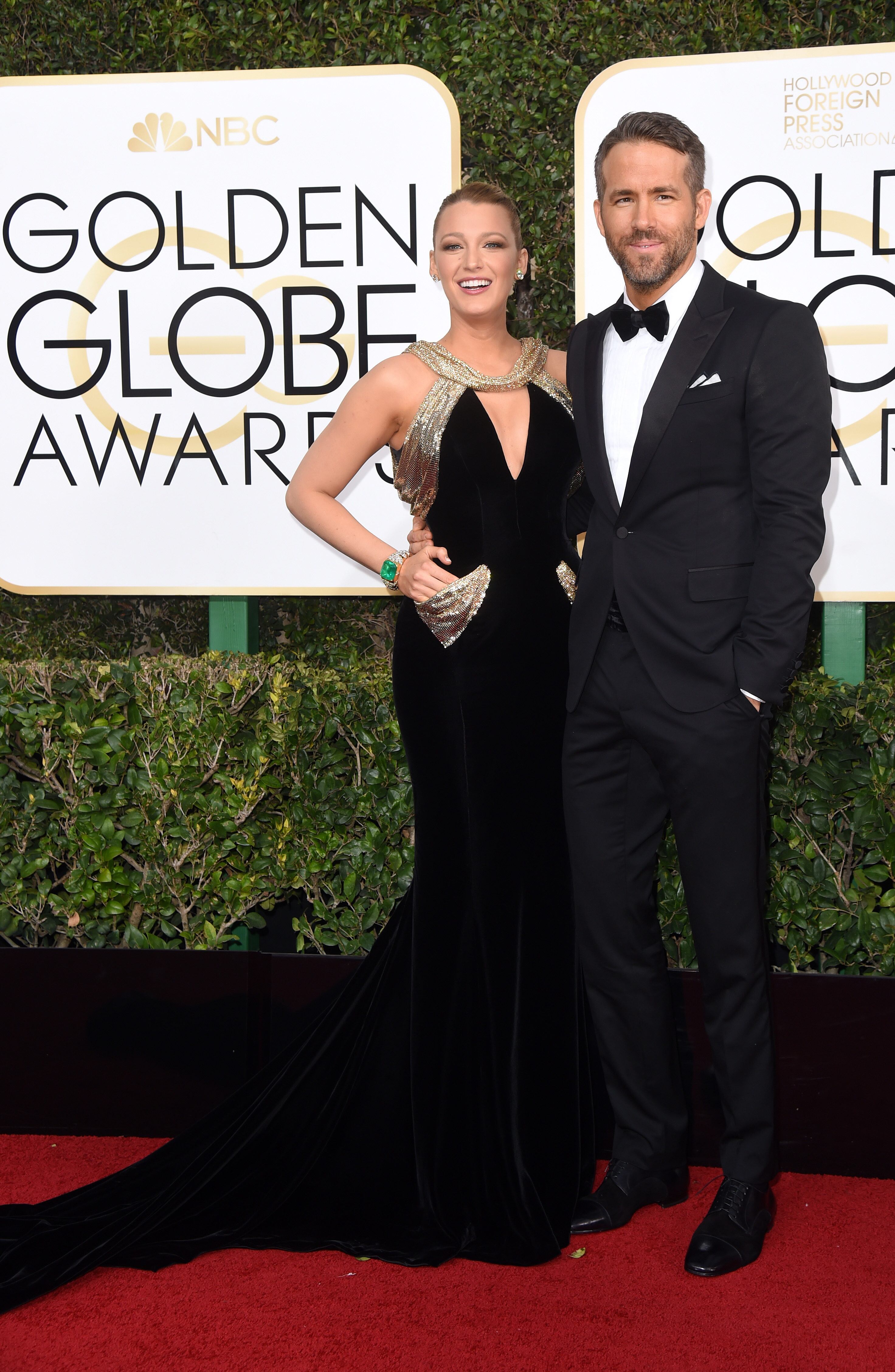 Blake Lively y Ryan Reynolds, impecables. (Foto: Gentileza E! Entertainment Television)