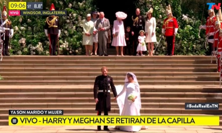 Boda real: el príncipe Harry y Meghan Markle ya son marido y mujer 