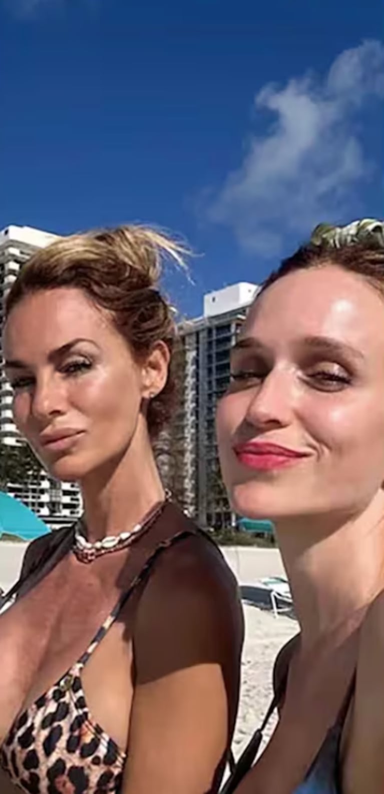 Brenda Gandini, Paula Chaves y Sabrina Rojas viajaron con sus familias a Miami.