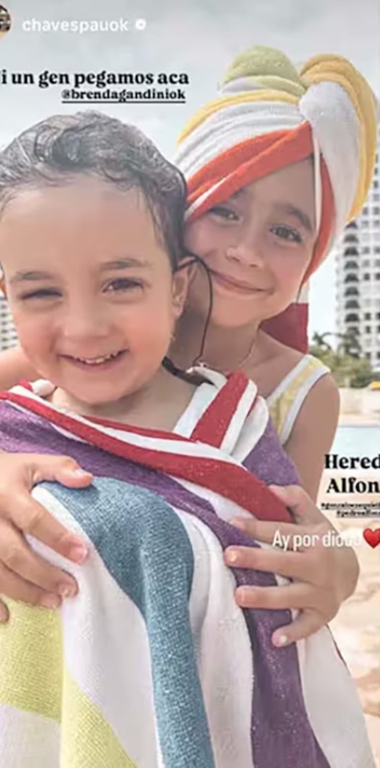 Brenda Gandini, Paula Chaves y Sabrina Rojas viajaron con sus familias a Miami.