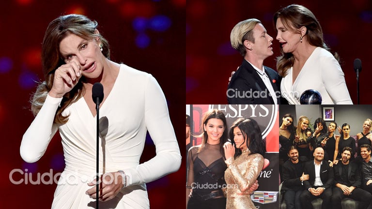 Caitlyn Jenner, emocionada por su premio ESPY (Fotos: AFP e Instagram). 