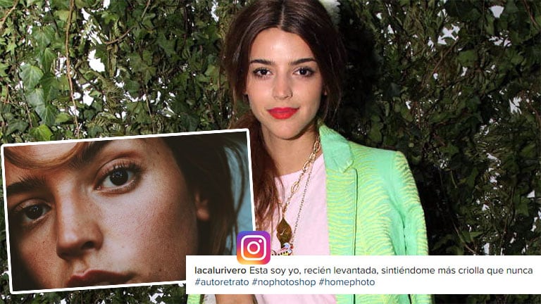 Calu Rivero y un autorretrato al natural (Foto: Instagram)