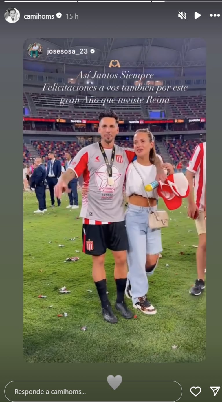 Camila acomapañó a José en su logro futbolístico.