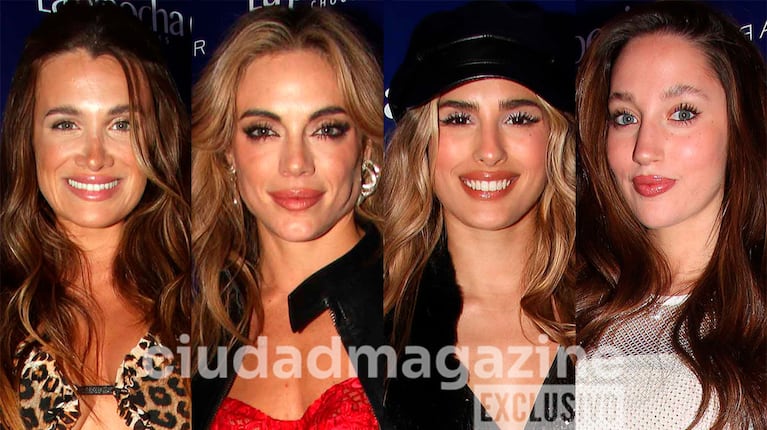 Camila Homs, Emilia Attias, Julieta Poggio y Brenda Di Aloy en la noche porteña (Fotos: Movilpress).