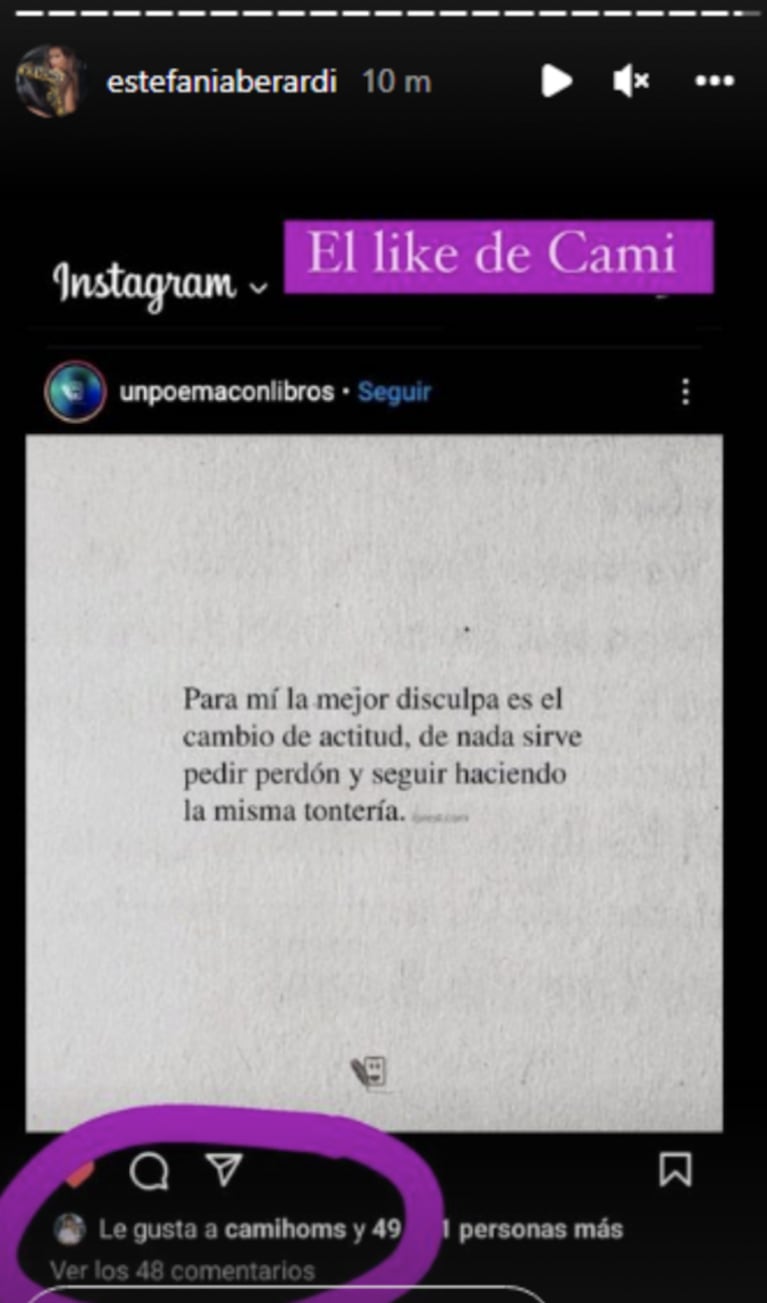 Camila Homs, ex de Rodrigo de Paul, dio un picante like en plena polémica con Tini Stoessel: "De nada sirve pedir perdón"