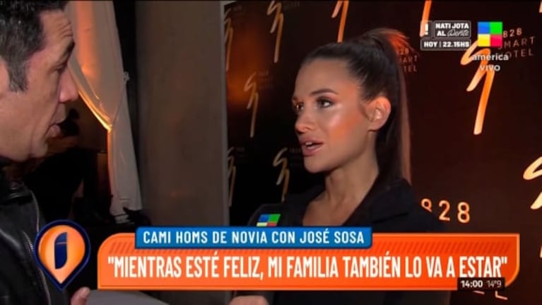 Camila Homs habló de la versión de compromiso de Rodrigo de Paul y Tini Stoessel 