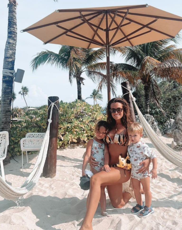 Camila Homs se fue de vacaciones con sus hijos a Playa del Carmen: las mejores fotos de su estadía