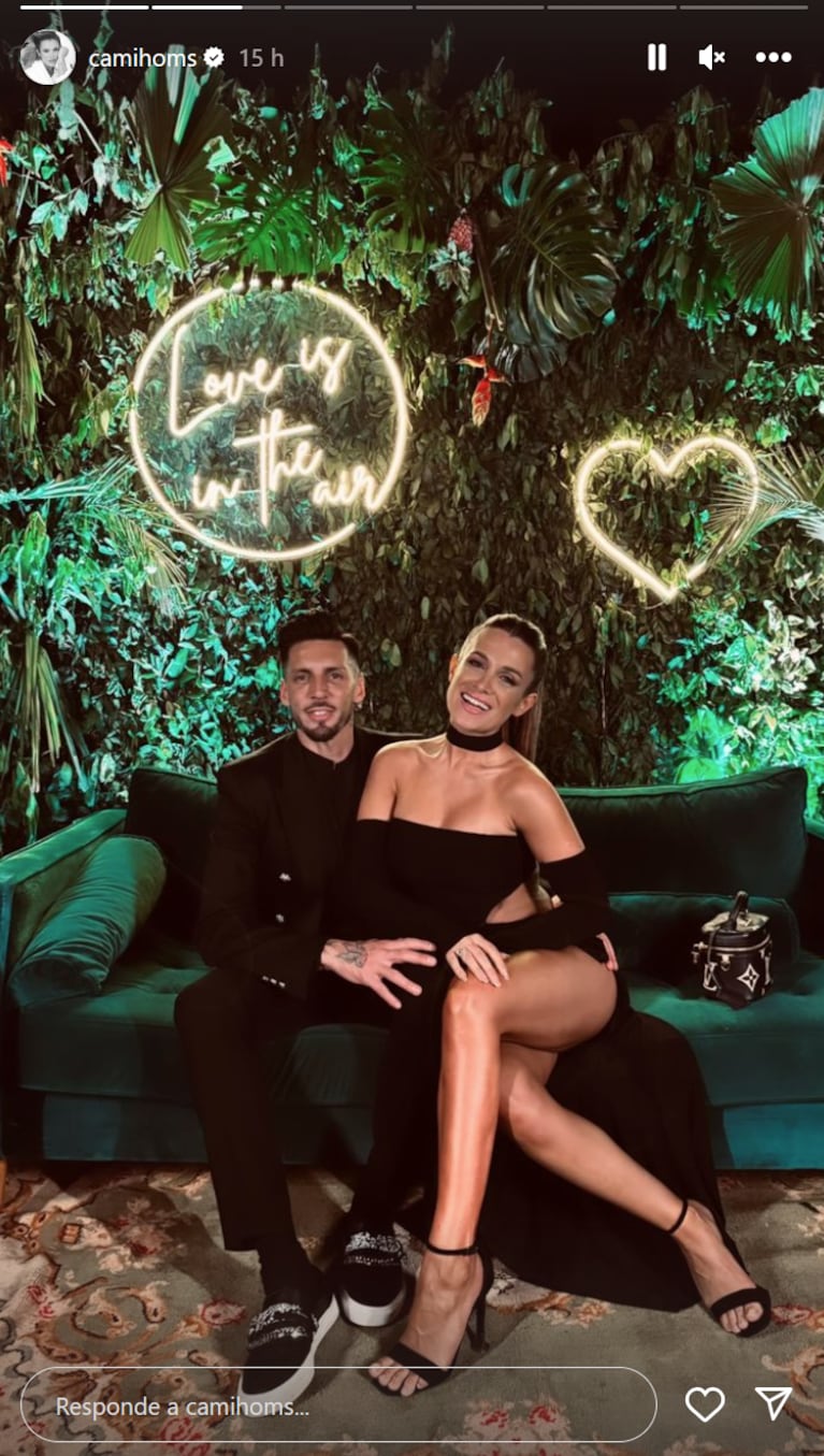 Camila Homs y José Sosa asistieron juntos a un casamiento por primera vez: la dulce foto de la pareja  