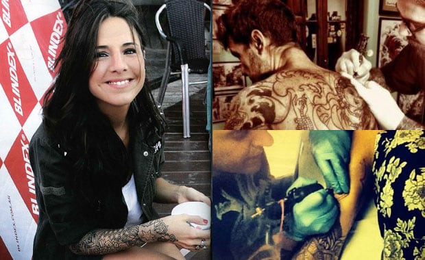 Cande habló de su pasión por los tatuajes, que comparte con Marcelo (Fotos: Gente y Twitter). 