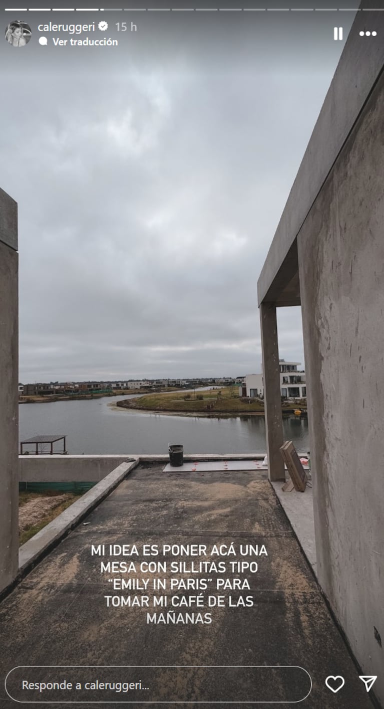 Cande mostró cómo avanza la construcción de su casa familiar.