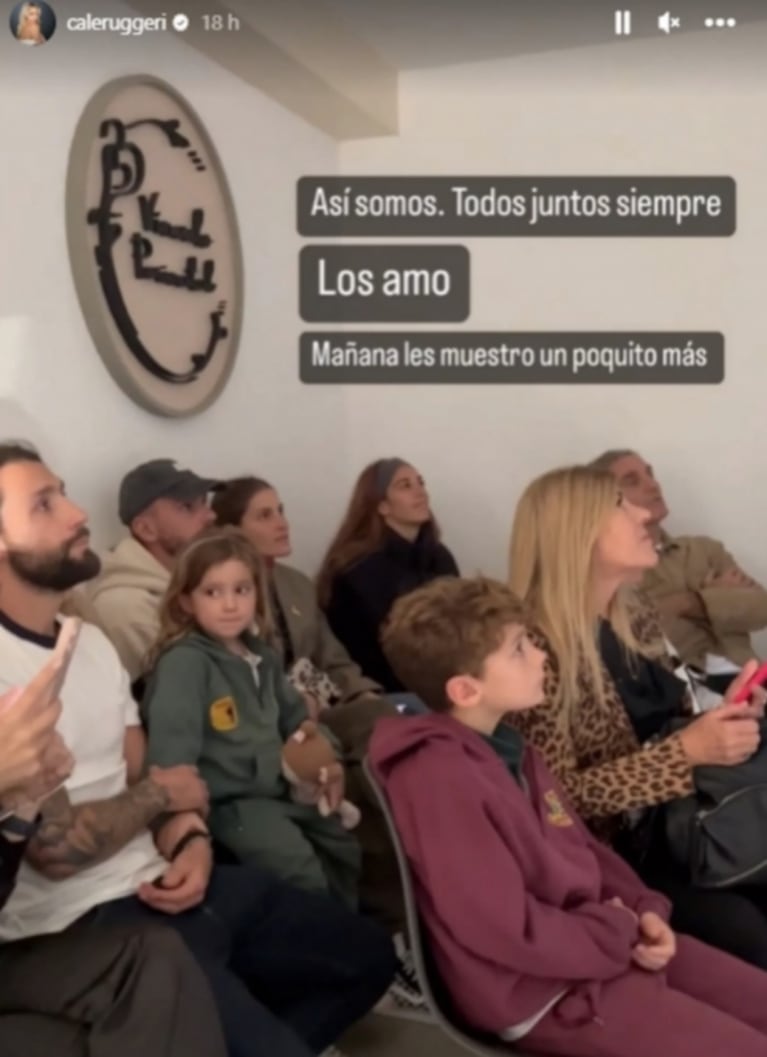 Cande Ruggeri fue con toda su familia a ver la ecografía 5D de su hija en camino