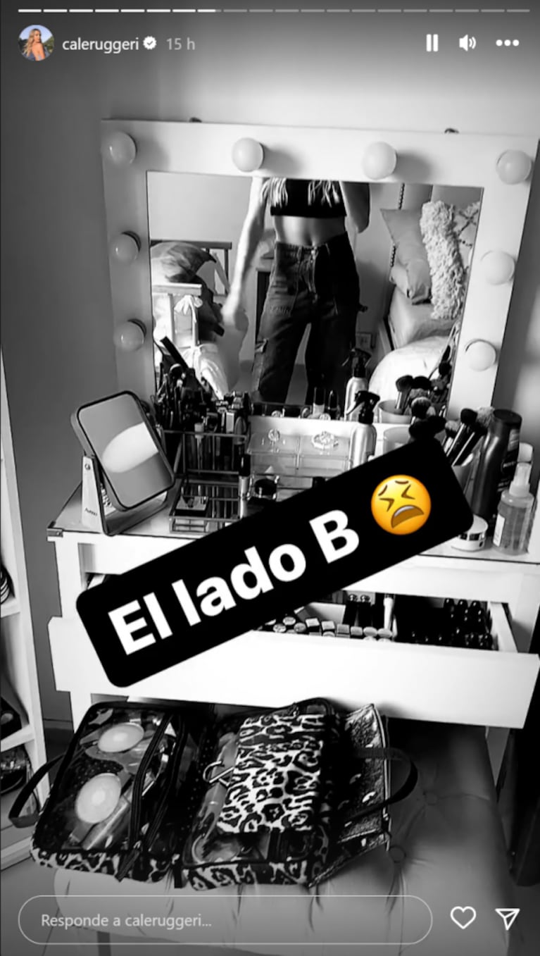 Cande Ruggeri mostró su increíble habitación para maquillarse: "El lado B"