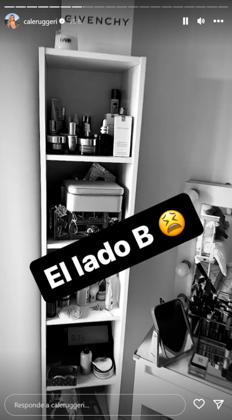 Cande Ruggeri mostró su increíble habitación para maquillarse: "El lado B"