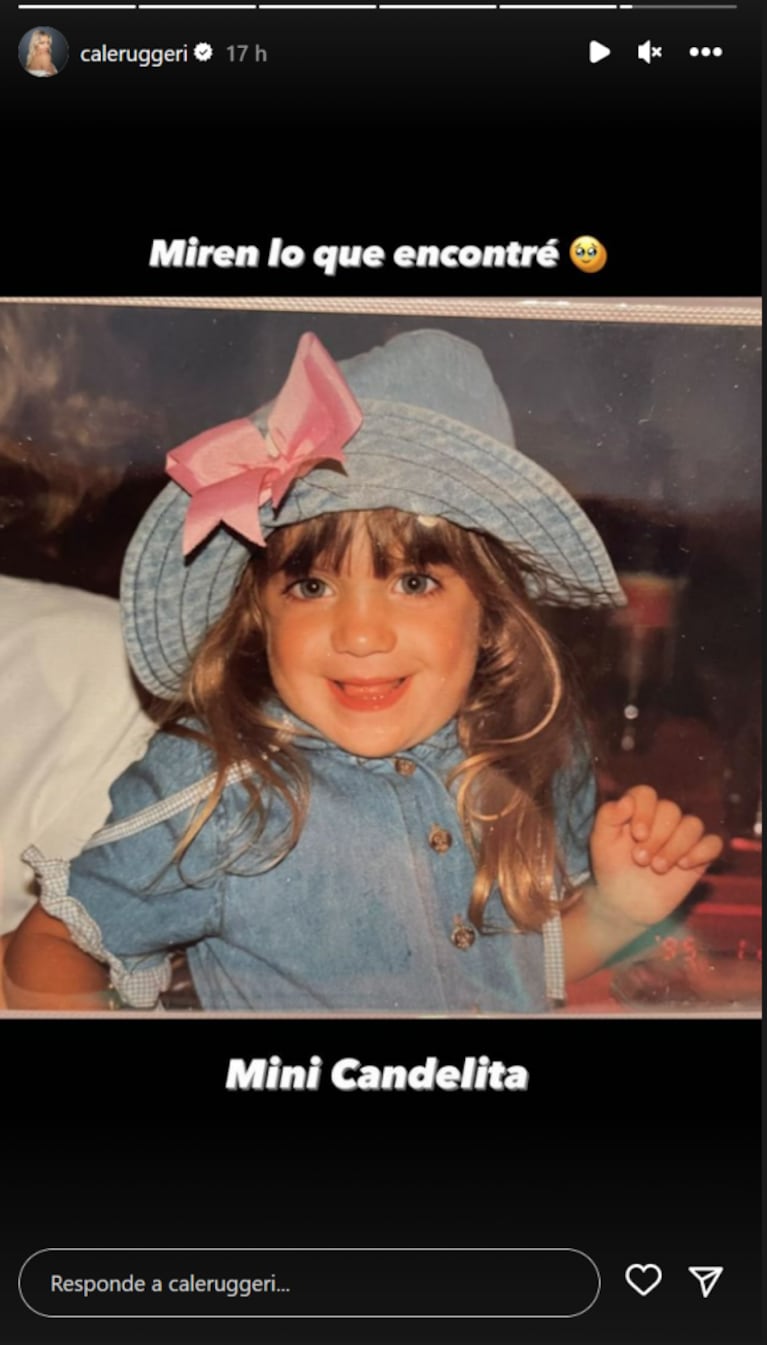 Cande Ruggeri mostró una foto de cuando era niña y enterneció las redes: "Mini Candelita"