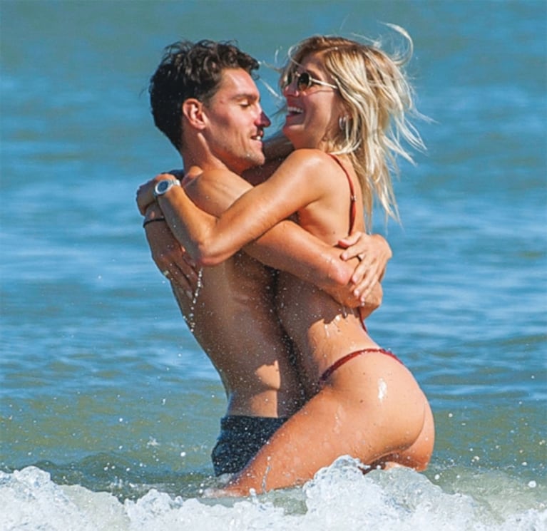 Cande Ruggeri y su nuevo novio, apasionados en Mardel: ¡besos y mimos en el mar!