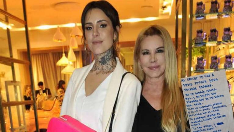 Cande Tinelli compartió la carta que le escribió a su mamá cuando era chica pidiéndole disculpas.